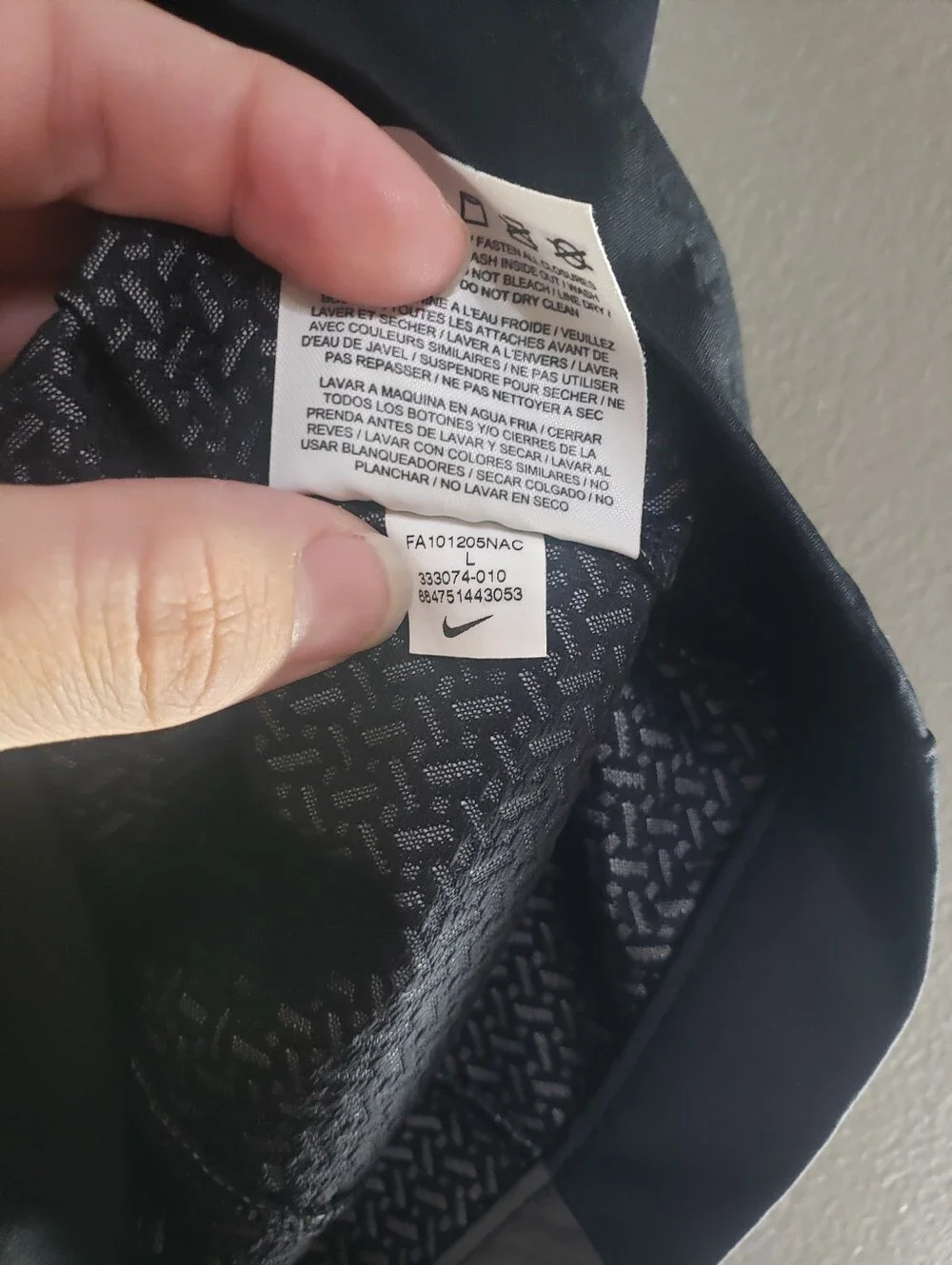 Nike Golf Mens Black Gray Vest Size Large Polyester Full Zip